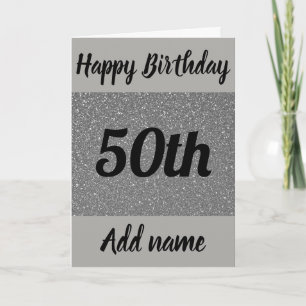 Cartão especial de aniversário de 50 anos person