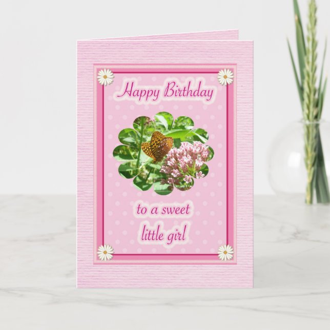 Cartão especial de criança de aniversário de borbo (Frente)