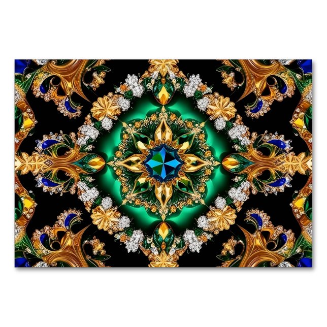 Cartão especial de mesa com cores brasileiras (Frente)