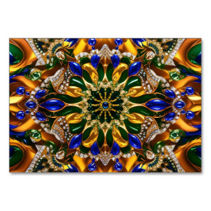 Cartão especial de mesa com cores do Brasil