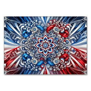 Cartão especial de mesa com cores francesas