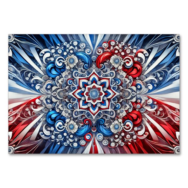 Cartão especial de mesa com cores francesas (Frente)