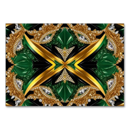 Cartão especial de mesa com cores jamaicanas