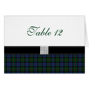 Cartão especial de Mesa de Ocasião Baird Tartan