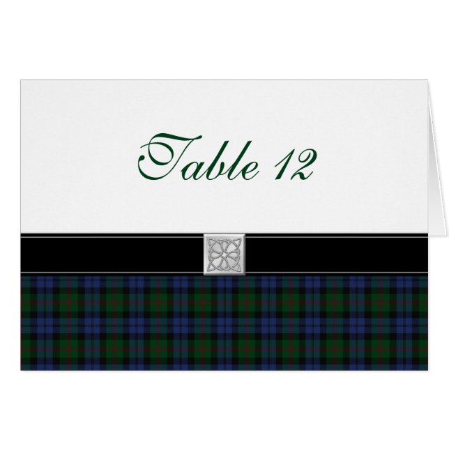 Cartão especial de Mesa de Ocasião Baird Tartan (Frente Horizontal)