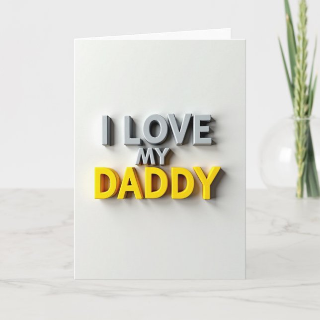 Cartão Especial Eu Amo Meu Papai (Frente)