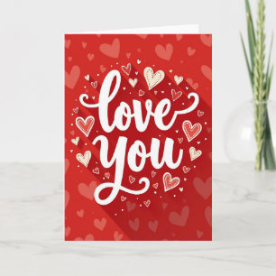 Cartão Especial Love You Hearts