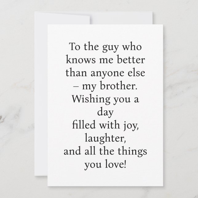 CARTÃO ESPECIAL PARA ANIVERSÁRIO DO IRMÃO ESPECIAL (Frente)