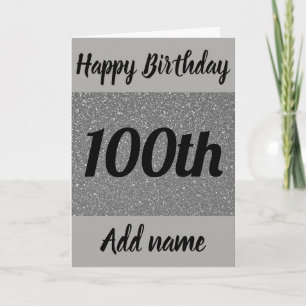 Cartão especial personalizado de 100º aniversár
