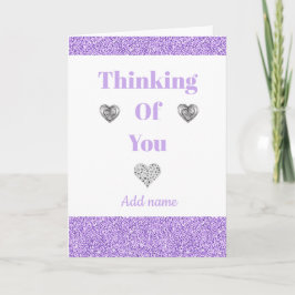 Cartão especial personalizado de pensamento