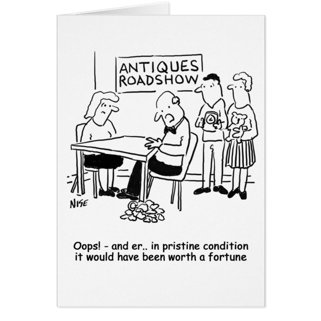 Cartão Especialista em antiguidades cai um item valioso (Frente)