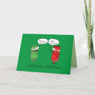 Cartão Especiarias Culinárias de Natal Engraçadas em Dese