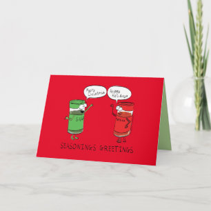 Cartão Especiarias Culinárias de Natal Engraçadas em Dese