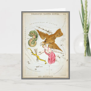 Cartão Espelho de Urânia, Mapa Celeste de Astronomia Anti