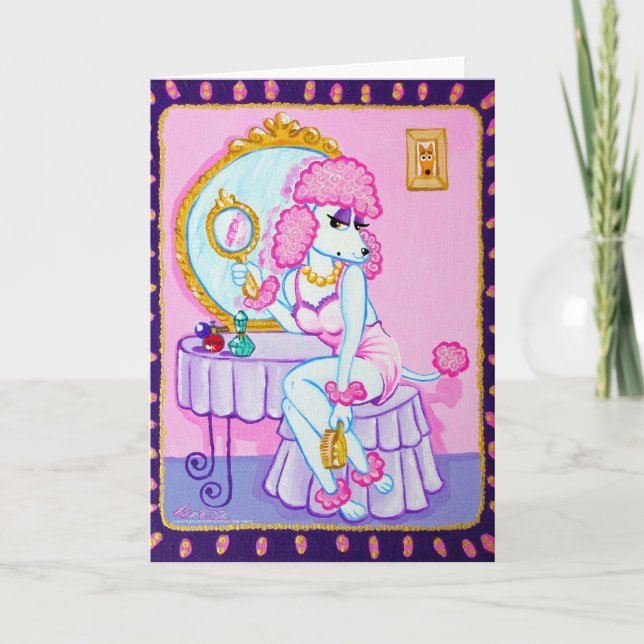 Cartão Espelho, Espelho na placa de saudação de parede (Frente)