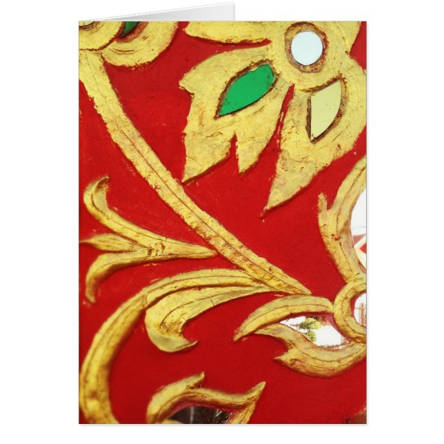 Cartão Espelhos de Chiang Mai e pintura dourada (Frente)