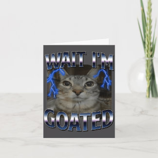 Cartão Espera, eu sou o gato abençoado, gato engraçado, m