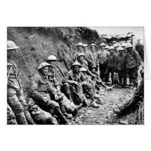 Cartão Espera nas trincheiras WWI