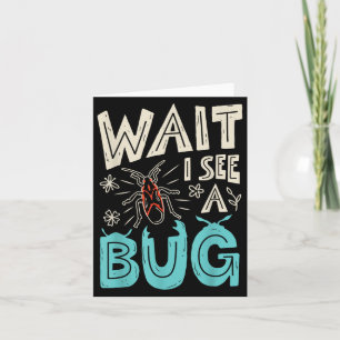 Cartão Espera, Vejo Um Coletor De Insetos De Inseto Entom