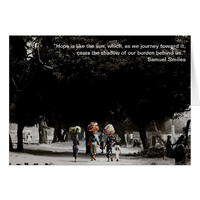 Cartão Esperança como o Sol (Frente Horizontal)