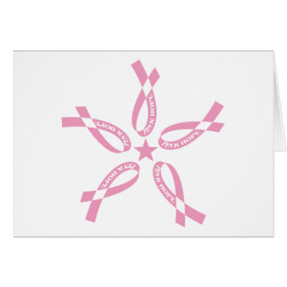 Cartão Esperança cor-de-rosa