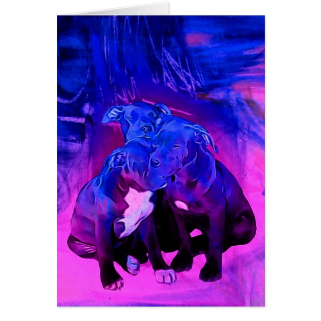 Cartão Esperança da fé & caridade, cães abusados do (Frente)