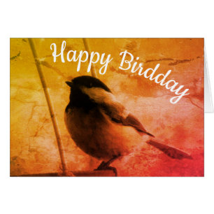 Cartão Esperança feliz de Birdday seus Chickadees do