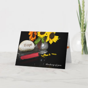 Cartão esperança gravada em pedra na Bíblia