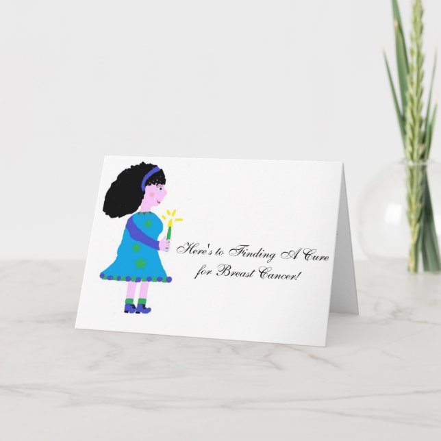 Cartão Esperança no cancro da mama de combate (Frente)