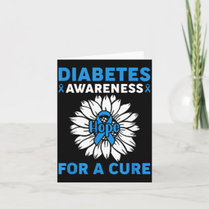 Cartão Esperança por uma cura Suower Blue Ribbon Diabetes