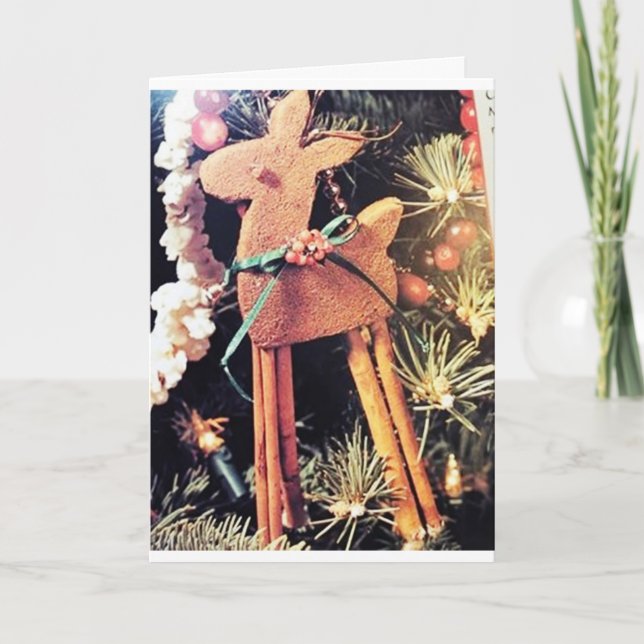 CARTÃO ESPERANDO A ÁRVORE PARA DIZER NATAL MERRY DE "EU" (Frente)