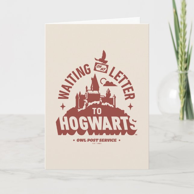 Cartão Esperando minha Carta para HOGWARTS™ (Frente)