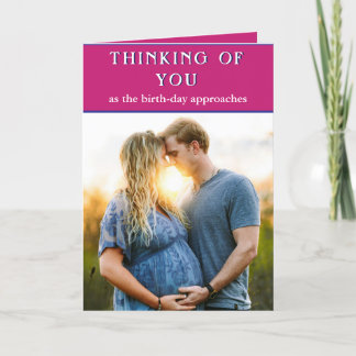 Cartão Esperando um bebê pensando em você.