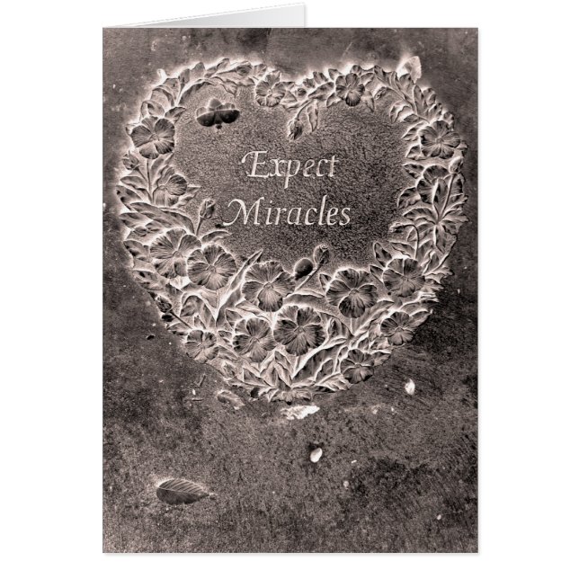 Cartão Espere milagre (Frente)