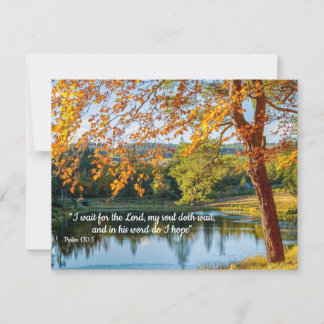 Cartão Esperem pelo Senhor, Esperança em sua palavra