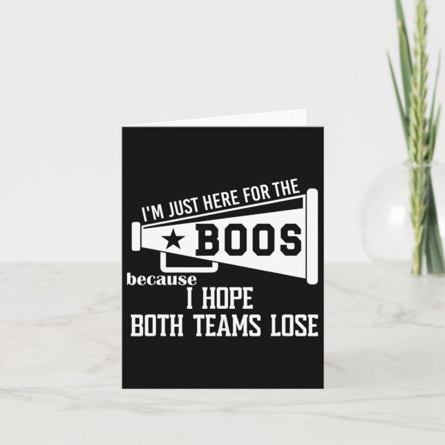 Cartão Espero Que Ambos Times Perçam Futebol Eu Quero Que (Frente)