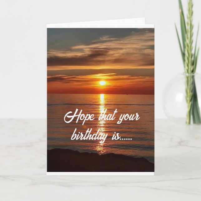 CARTÃO ESPERO QUE O SEU ANIVERSÁRIO SEJA TÃO BONITO COMO  (Frente)