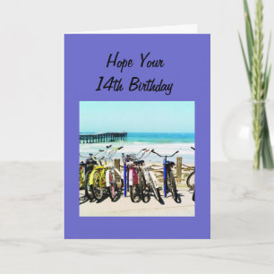 CARTÃO ESPERO QUE SEU ANIVERSÁRIO DE "14" SEJA MEMORÁVEL!