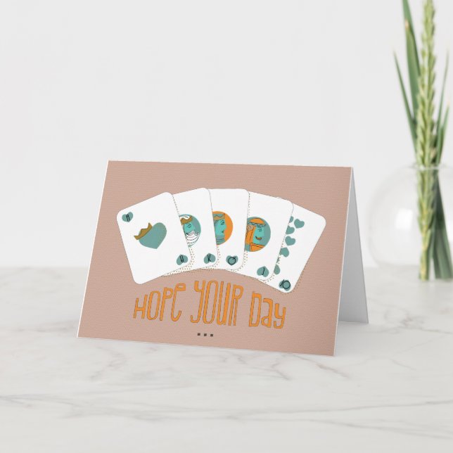 Cartão Espero que seu dia empilha para ser um aniversário (Frente)