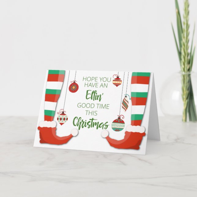 Cartão Espero que tenha um bom momento para este natal (Frente)