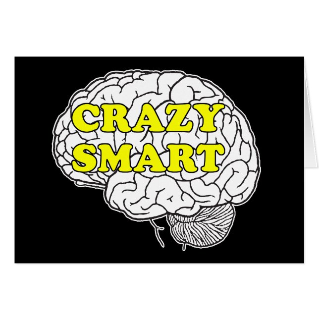 Cartão esperto louco (Frente Horizontal)