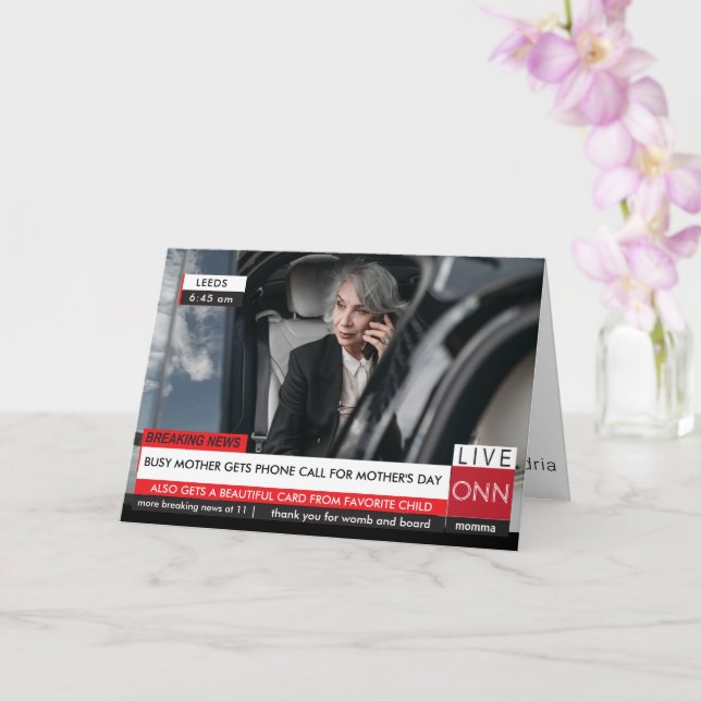 Cartão Espetacular notícias sobre TV, com incômodo dia de (Orquídea)