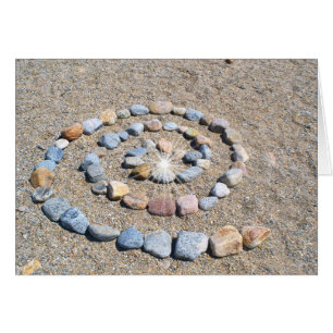 Cartão Espiral de Arte de Praia