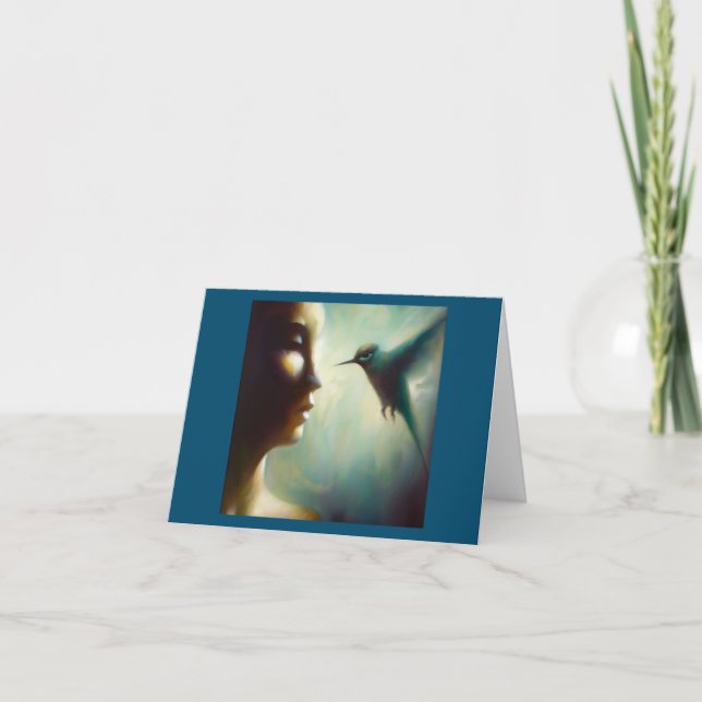 Cartão Espírito Animal Hummingbird 4 (Frente)