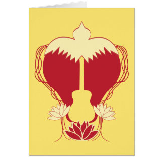 Cartão Espírito da guitarra do coração