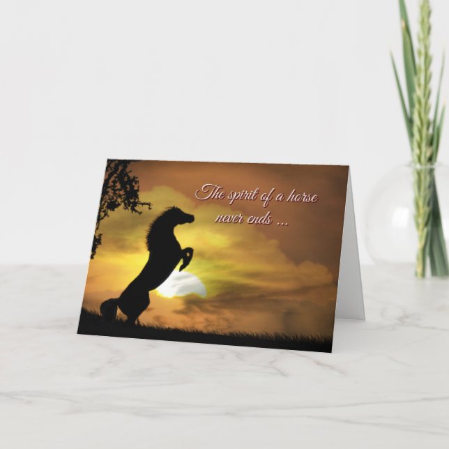 Cartão Espírito da Simpatia Horse Memorial Espiritual (Frente)