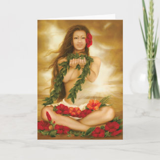 Cartão Espírito de Aloha pelo artista fino Lori Higgins.