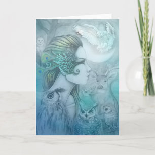 Cartão Espírito de Artemis 2 Deusa Diana Arte Fantasia