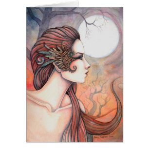 Cartão Espírito de Artemis Deusa Grega Arte Fantasia