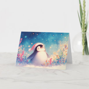 Cartão Espírito de Férias do Pinguim